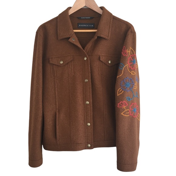 ALPACA III Floral Embroidered Jacket /Coat - Picture 1 of 9